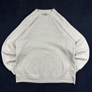 Vintage 90s Lee Heavyweight Blank Sweatshirt Grey Crewneck Plain Boxy Men's L